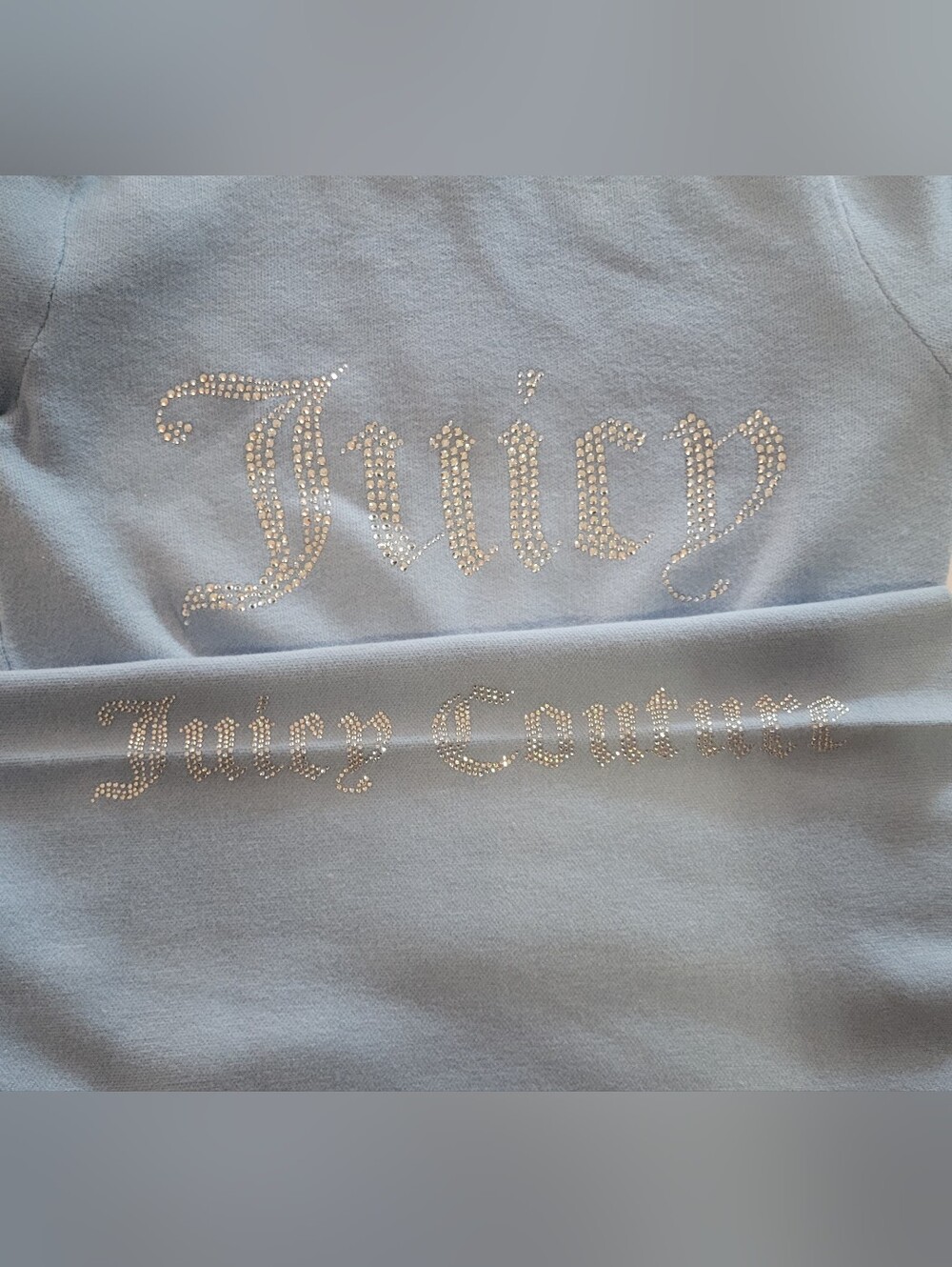 Juicy Couture Frosted Big Bling Knit Hoodie & Foldover Flare Pants - S - Picture 5 of 7